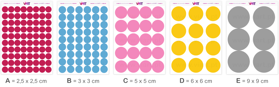 Viart - Wall Stickers - Dots - Wall Decal Set! Sizes