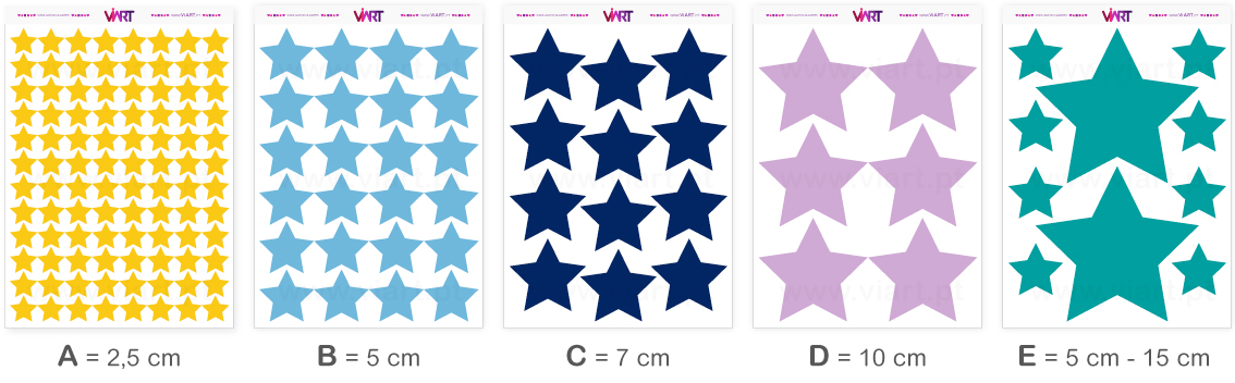 Viart - Wall Stickers - Stars! - Wall Decal Set! Sizes
