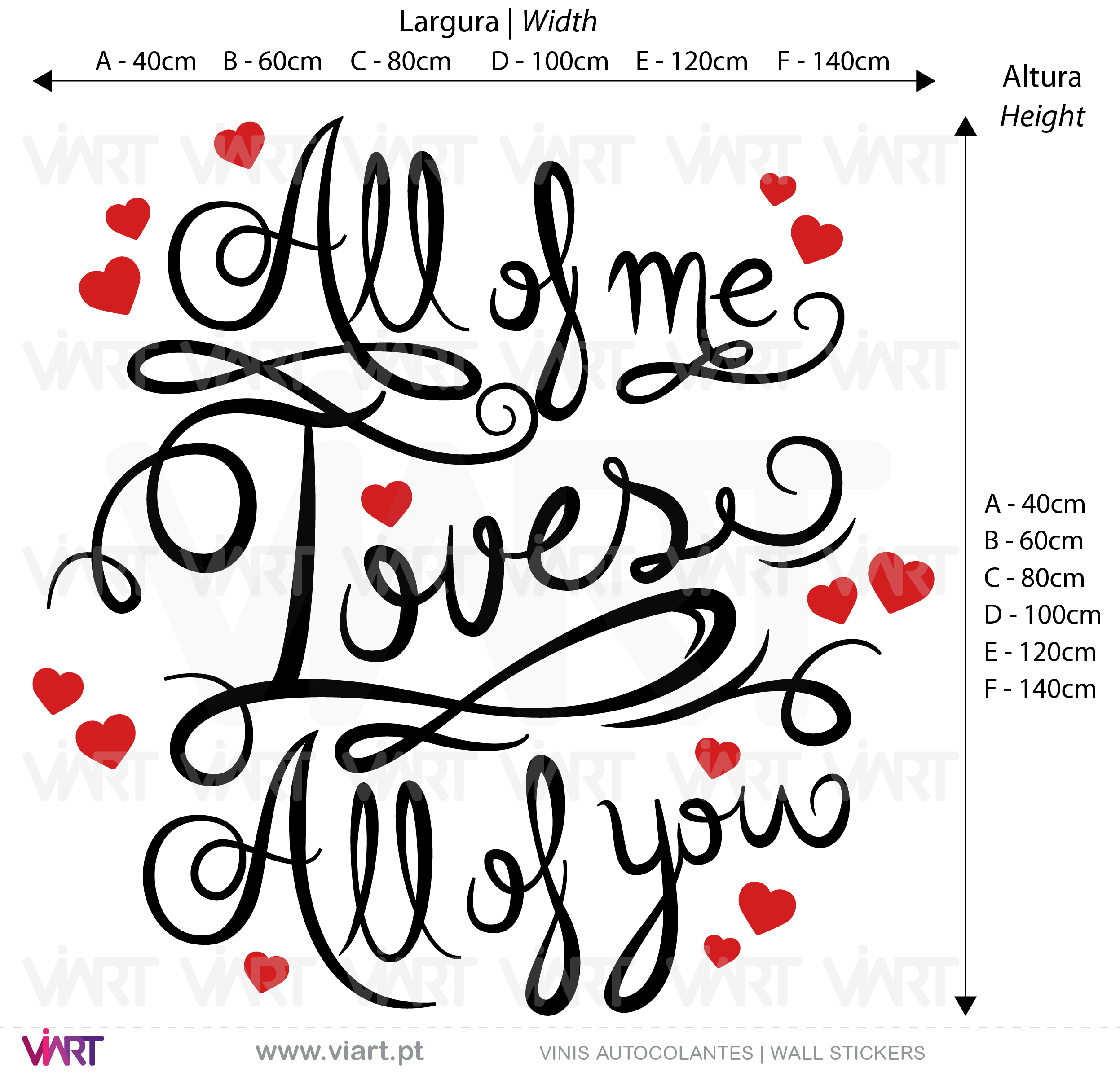 All of me Loves All of you! Viart - Wall Stickers - Decals