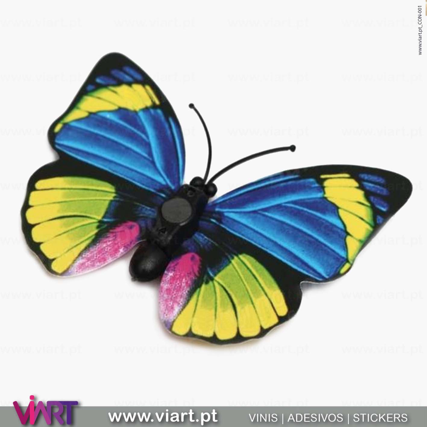 Viart - Vinis autocolantes decorativos - Adesivo decoração - Borboletas Azuis! Magnéticas! Efeito 3D