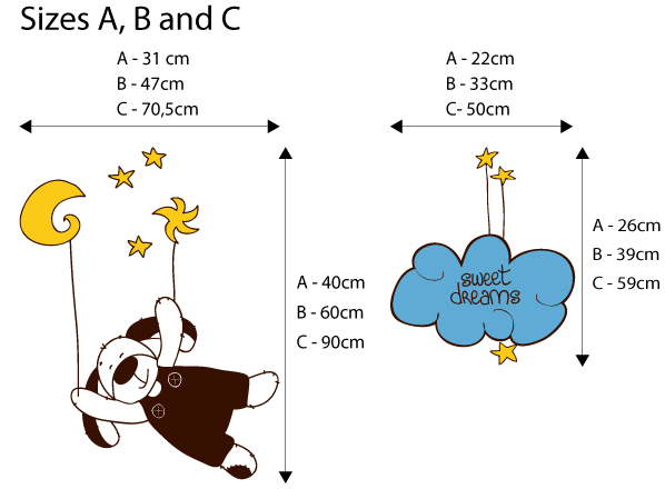 Viart Wall Stickers - Sweet dreams! Dancing with the stars!  - measures