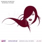 Windy Woman's face - Wall stickers - Wall Decal - Viart - inverted