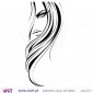 Woman's profile - Wall stickers - Wall Decal - Viart -3