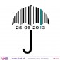 Striped Umbrella with date! - Wall stickers - Wall Decal - Viart -2