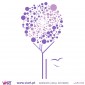 Árvore "bolinhas" - Vinil Autocolante Decoração Parede Decorativo - Viart -4