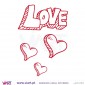 LOVE with 3 hearts! - Wall stickers - Wall Decal - Viart -2