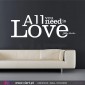 All you need is Love - John Lennon - Vinil Autocolante Decoração Parede Decorativo - Viart -1