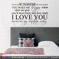 You are my SUNSHINE... 2 - Wall stickers - Wall Decal - Viart -1