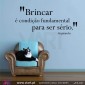 “Brincar é condição fundamental…” Arquimedes - Wall stickers - Wall Decal - Viart -1
