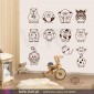 Conjunto de 12 animais - Vinil Autocolante Decorativo! Decoração quarto bebé - Infantil - Viart -1