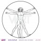 Homem de Vitrúvio - Leonardo da Vinci - Vinil Autocolante Decorativo! Decoração Parede - Viart -2