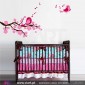 Branch with flowers and singing birds Wall stickers - Baby room decoration - Viart -1