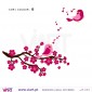 Branch with flowers and singing birds Wall stickers - Baby room decoration - Viart - B