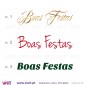 Frase " Boas Festas" - Versão 2 - Vinil Autocolante Decorativo! Decoração Natal - Viart -1