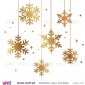 Conjunto de 12 flocos de neve - Vinil Autocolante Decorativo! Decoração Natal - Viart -1