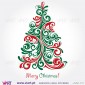 Árvore de Natal "Floral" - Vinil Autocolante Decorativo! Decoração Natal - Viart -1