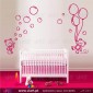 2 Teddy bears with soap bubbles and balloons. Wall stickers - Baby room decoration - Viart - 2