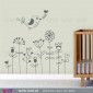 Flowers with love bird. Wall stickers - Baby room decoration - Viart -1