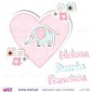 Heart with baby´s name - Wall stickers - Baby room decoration - Viart -2