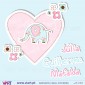 Heart with baby´s name - Wall stickers - Baby room decoration - Viart -3