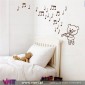 Musical Teddy Bear. Wall stickers - Baby room decoration - Viart -1