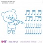 Musical Teddy Bear. Wall stickers - Baby room decoration - Viart - inverted