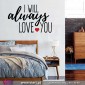 I WILL always LOVE YOU! Vinil Decorativo Parede! Autocolante para parede - Viart - 1