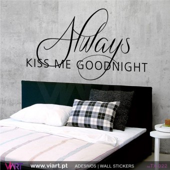 Always KISS ME GOODNIGHT - 2 - Wall stickers - Vinyl decoration - Viart -1