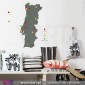 Portugal Map with pins. Wall sticker - Decal - Viart - 1 