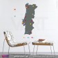 Portugal Map with pins. Wall sticker - Decal - Viart - 2