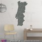 Mapa de Portugal com distritos! Vinil Decorativo Parede! Autocolante para parede - Viart - 2