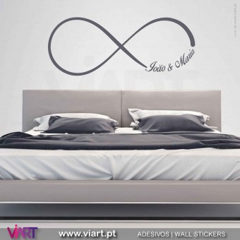 Infinity with customized words. Wall Sticker