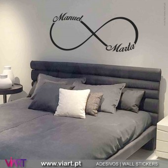 Infinity with customized names. Wall Sticker