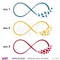 Infinity... with birds, butterflies and hearts. Wall Sticker! Wall decal. Viart 4