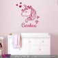 ViArt.pt - Unicorn with name! Wall Sticker - Wall Decal - 2