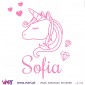 ViArt.pt - Unicorn with name! Wall Sticker - Wall Decal - 5