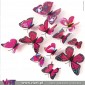 12 Pink 3D Butterfly Magnetic Wall Stickers - Viart 6