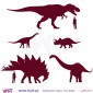 No mundo dos Dinossauros! Vinil Decorativo Parede! Decoração em vinil adesivo - Viart 2