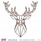 ViArt.pt - Drawn Origami Deer Head! Wall Sticker - Wall Decal - 3