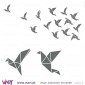 ViArt.pt - Drawn Origami Flock of Birds -2! Wall Sticker - Wall Decal - 3