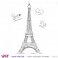 ViArt.pt - Eiffel Tower - Paris mon amour! Wall Sticker - Wall Decal - 4