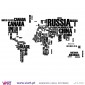 WORLD MAP made with the name of the countries! Wall stickers - Vinyl decoration - Viart -2