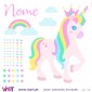 Viart.pt - Enchanted Unicorn with name! Wall Sticker - Wall Decal - 5