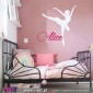 Ballerina with name! Wall Sticker