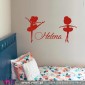 Viart.pt - Little Ballerinas with customizable name!  Wall Sticker - Wall Decal - 1