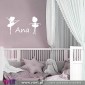 Viart.pt - Little Ballerinas with customizable name!  Wall Sticker - Wall Decal - 4