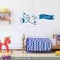 Viart.pt - Avião com nome personalizado! Personalize o nome! Vinil Decorativo Parede. Decoração em Vinil Adesivo - 1