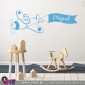 Viart.pt - Avião com nome personalizado! Personalize o nome! Vinil Decorativo Parede. Decoração em Vinil Adesivo - 5