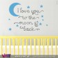 Viart.pt - I love you to the moon and back! Moon and Stars! Wall Sticker - Wall Decal - 1