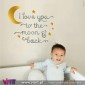 Viart.pt - I love you to the moon and back! Moon and Stars! Wall Sticker - Wall Decal - 3